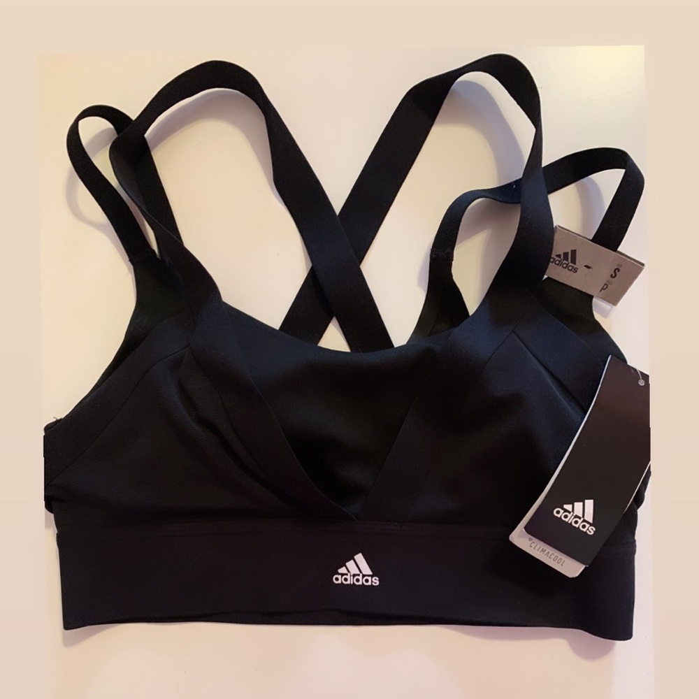 New Adidas Black Sports Bra NWT